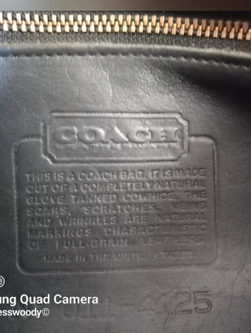 Coach Large Plaza bag/"The Bistro Bag" Navy Blue, Late 1980's-early 1990's - Picture 11 of 16